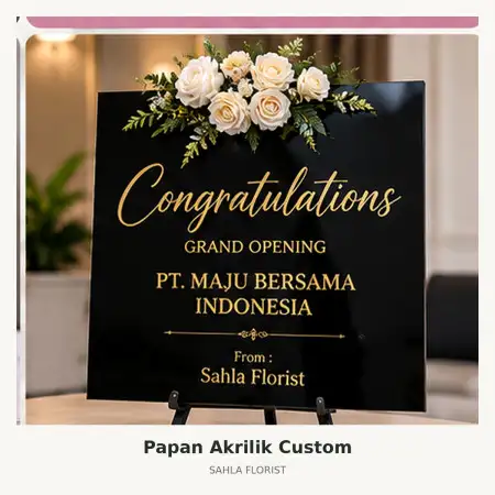 Papan Bunga Akrilik Puri Indah Mall